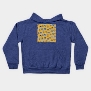 Blue and Gold Christmas Bubbles Kids Hoodie